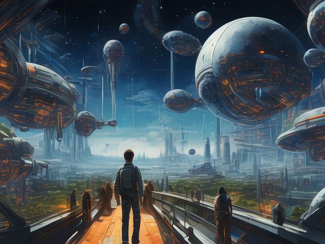 科技创作科幻画,描绘未来世界的艺术之旅,第1张 科技创作科幻画,描绘未来世界的艺术之旅,科技创作科幻画,描绘未来世界的艺术之旅,第1张